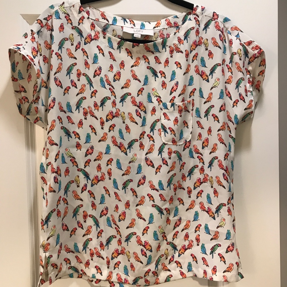 LOFT Parrot Blouse